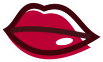 Beauty Lips Logo Sticker