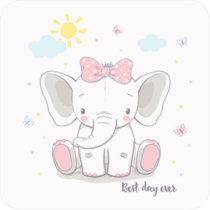 Best Day Ever Elephant Sticker