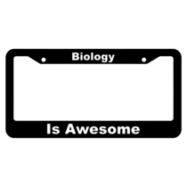 Biology is Awesome License Plate Frame