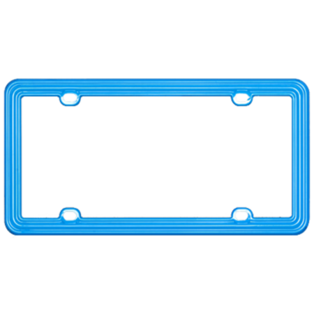 Blue Green Plastic License Plate Frame