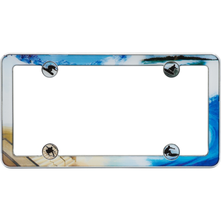 Boarding License Plate Frame 