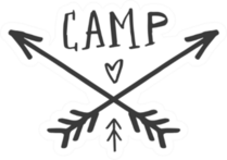 Boho Arrows On Camp Logo Sticker