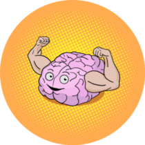 Brain Training Pop Art Style Sticker