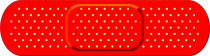 Bright Red Band Aid Bandage Sticker