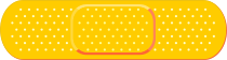 Bright Yellow Band Aid Bandage Sticker