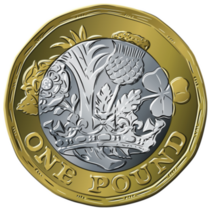 British One Pound Sticker