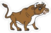 Bull Mascot Sticker