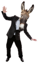 Businessman With Donkey Head Funny Sticker