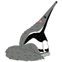 Cartoon Animal Anteater Sticker