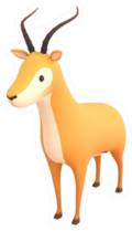 Cartoon Antelope Sticker