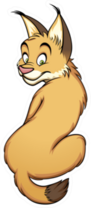 Cartoon Bobcat Kitten Sticker