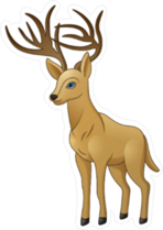 Cartoon Deer Sticker