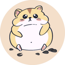 Cartoon Illustration With A Cute Kawaii Hamster Sticker