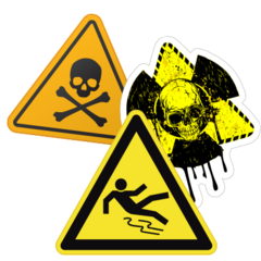 Caution Sign Stickers