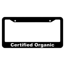 Certified Organic License Plate Frame