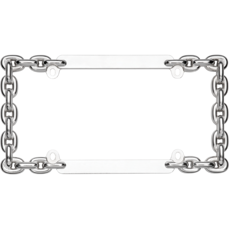 Chain Link Chrome License Plate Frame 