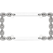 Chain Link Chrome License Plate Frame