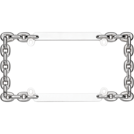 Chain Link Chrome License Plate Frame