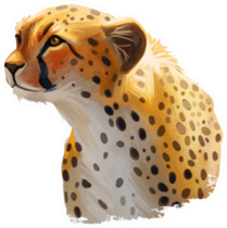 Cheetah Large Cat Illustration Sticker