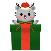 Christmas Mouse Sticker