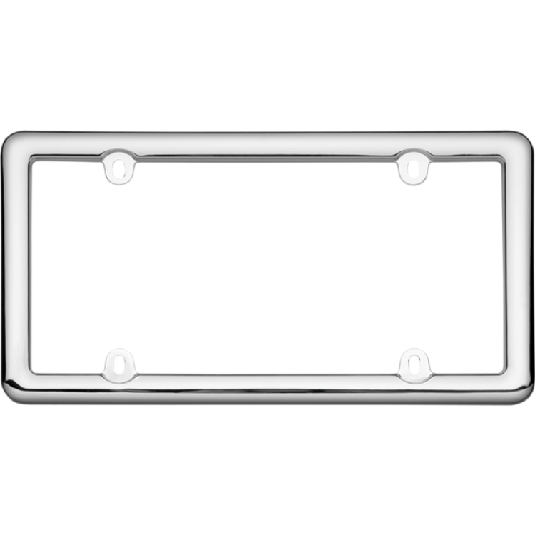 Chrome Plastic License Plate Frame 