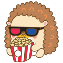 Cinema Hedgehog Sticker