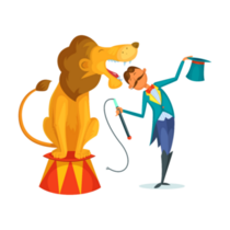 Circus Trainer With Lion Sticker