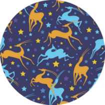 Colorful Antelope Pattern Sticker