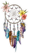 Colorful Native Indian Symbol Dream Catcher Sticker