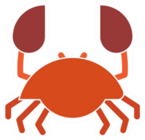 Crab Icon Illustration Sticker