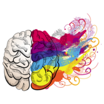 Creativity Concept - Colorful Brain Illustration Sticker