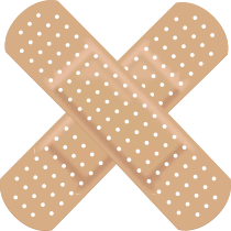 Crossed Standard Bandage Sticker