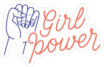 Cursive Girl Power Sticker