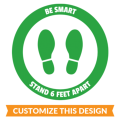 Custom Be Smart Floor Sticker