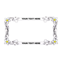 Custom Daisy Chrome License Plate Frame