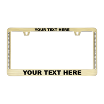 Custom Diamond Neo Gold License Plate Frame