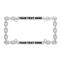 Custom Double Chain Link Chrome License Plate Frame