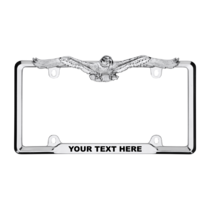 Custom Eagle Chrome License Plate Frame