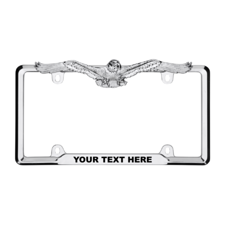 Custom Eagle Chrome License Plate Frame