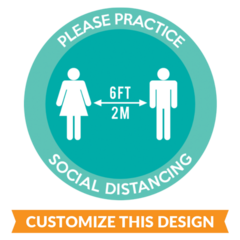 Custom Practice Social Distancing Floor Sticker