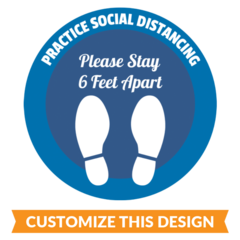 Custom Social Distancing Floor Sticker