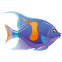 Cute 3D Cartoon Tropical Fish Sticker