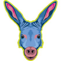 Cute Aardvark Face On Green Sticker