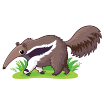 Cute Anteater On A Green Meadow Sticker