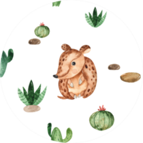 Cute Baby Animals Armadillo Sticker