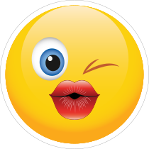 Cute Blowing a Kiss Emoji Sticker