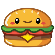 Cute Burger Kawaii Sticker