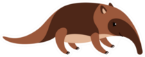 Cute Cartoon Anteater Sticker