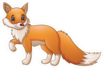 Cute Cartoon Fox Sticker