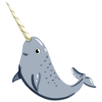 Cute Colorful Narwhal Sticker